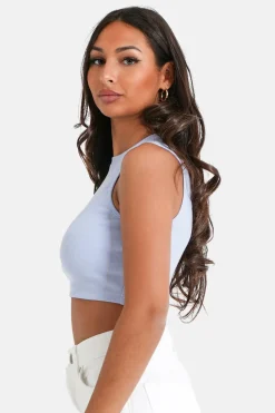 Top Court Cotele Bleu Clair