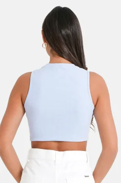 Top Court Cotele Bleu Clair