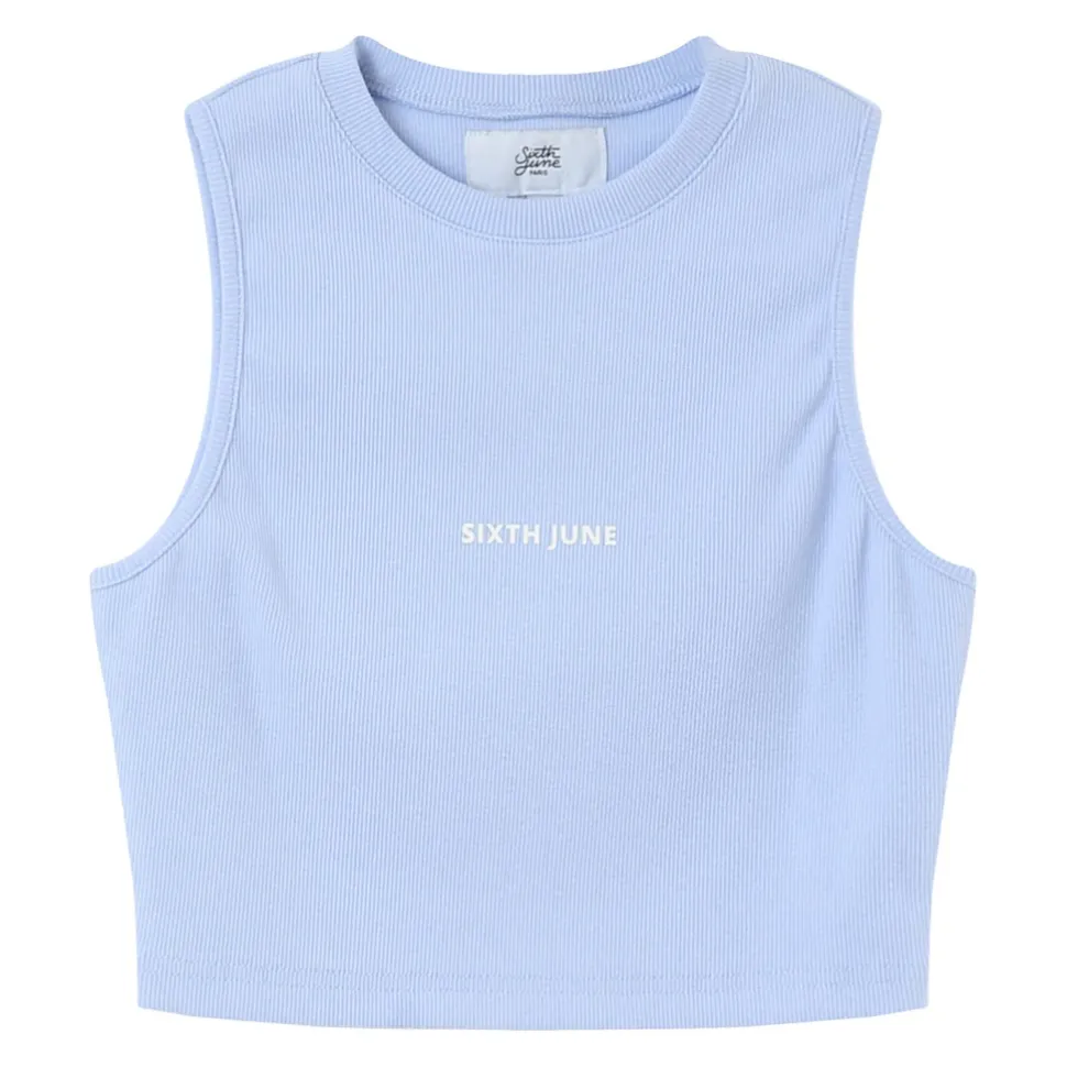 Top Court Cotele Bleu Clair