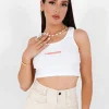 Top Court Logo Imprime Blanc