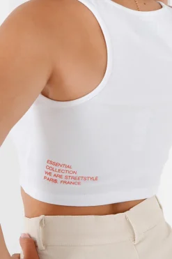 Top Court Logo Imprime Blanc
