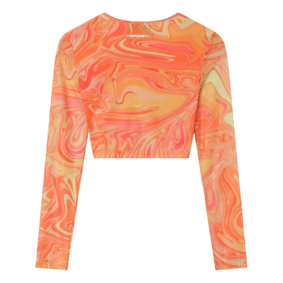 Top Court Mesh Encre Orange