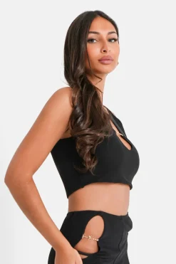 Top Court Ouverture Bijou Noir