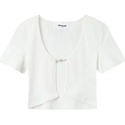 Top Court Ouverture Bijou Devant Blanc