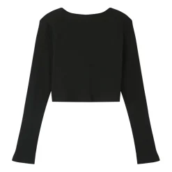 Top Court Ouverture Bijou Devant Noir