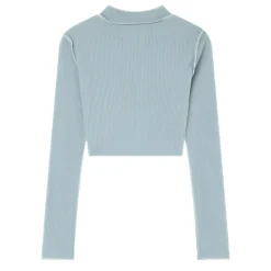 Top Couture Surfilee Bleu Clair