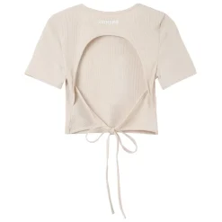 Top Manches Courtes Dos Nu Beige