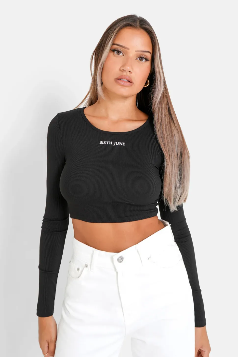 Top Manches Longues Dos Nu Noir