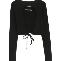 Top Manches Longues Dos Nu Noir