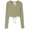 Top Manches Longues Dos Nu Vert