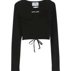Top Manches Longues Dos Nu Noir
