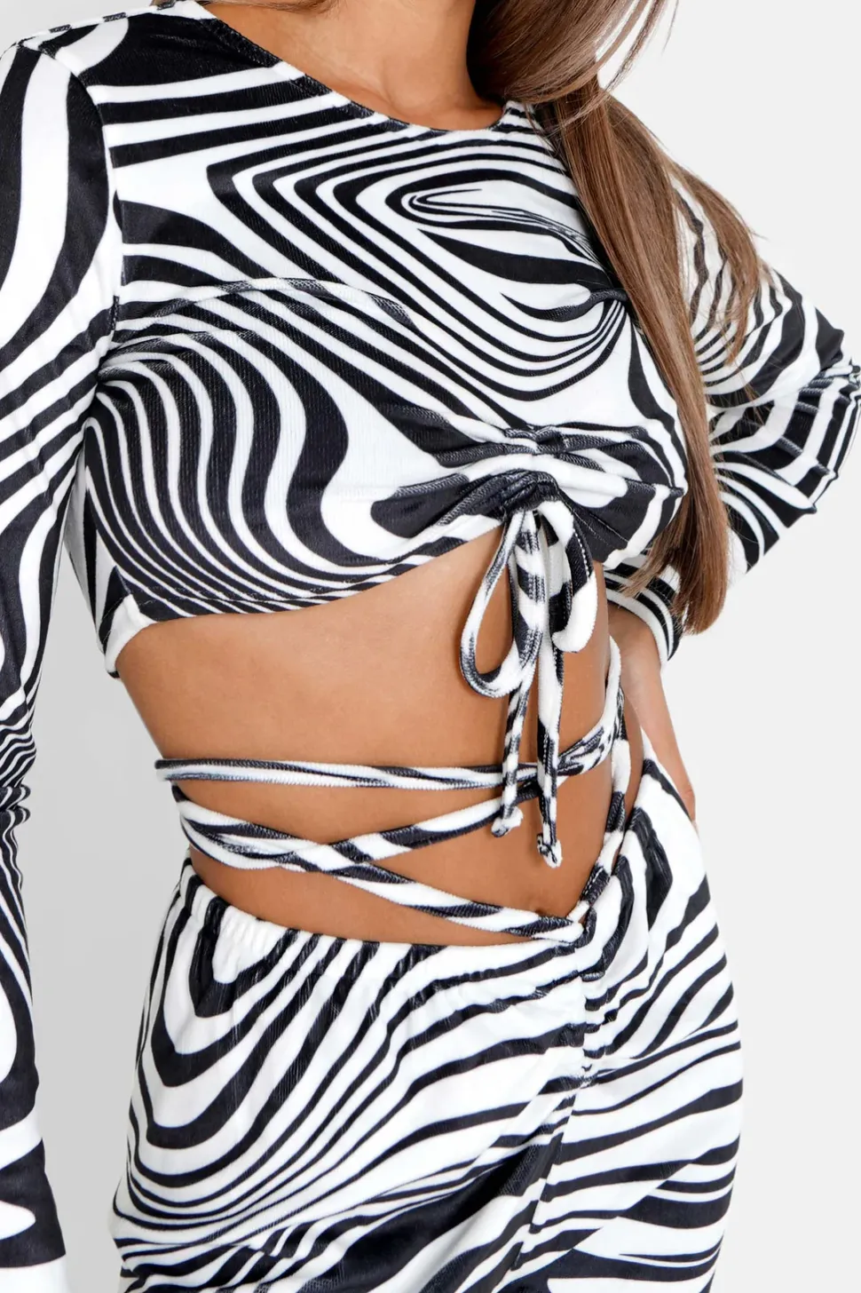 Top Psychedelique Cordons Noir