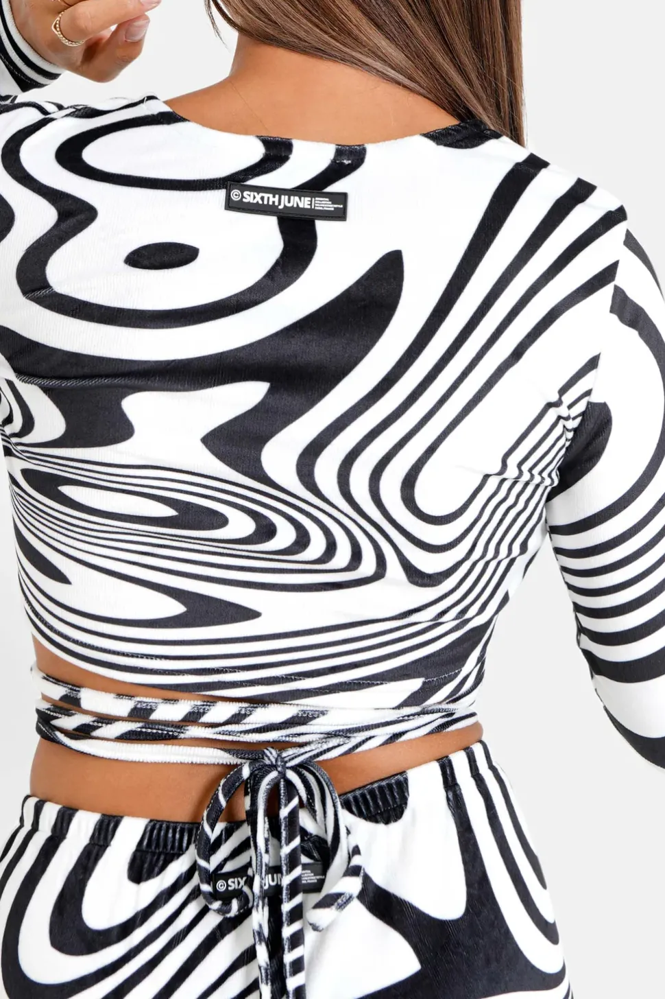 Top Psychedelique Cordons Noir