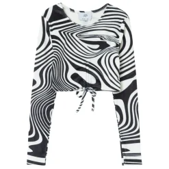 Top Psychedelique Cordons Noir