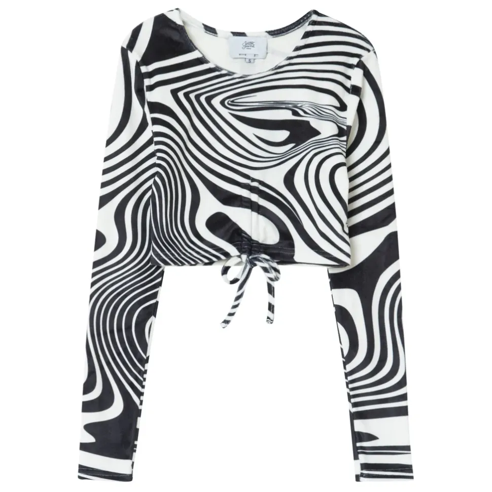 Top Psychedelique Cordons Noir