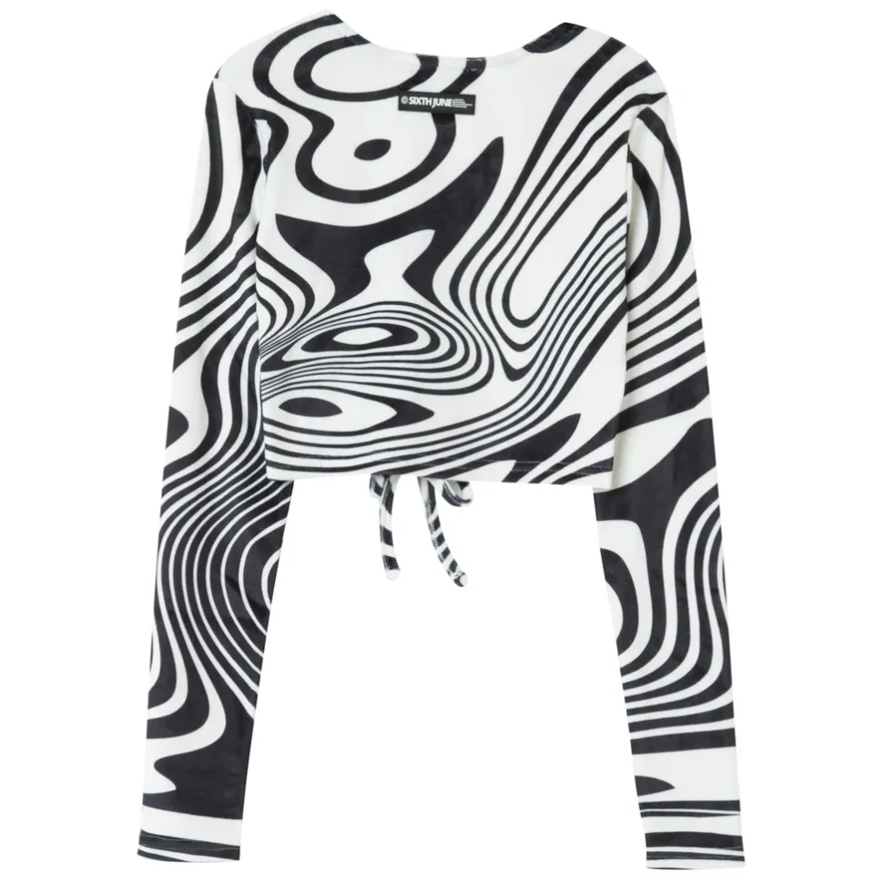 Top Psychedelique Cordons Noir