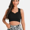 Top Sans Manches Cotele Noir
