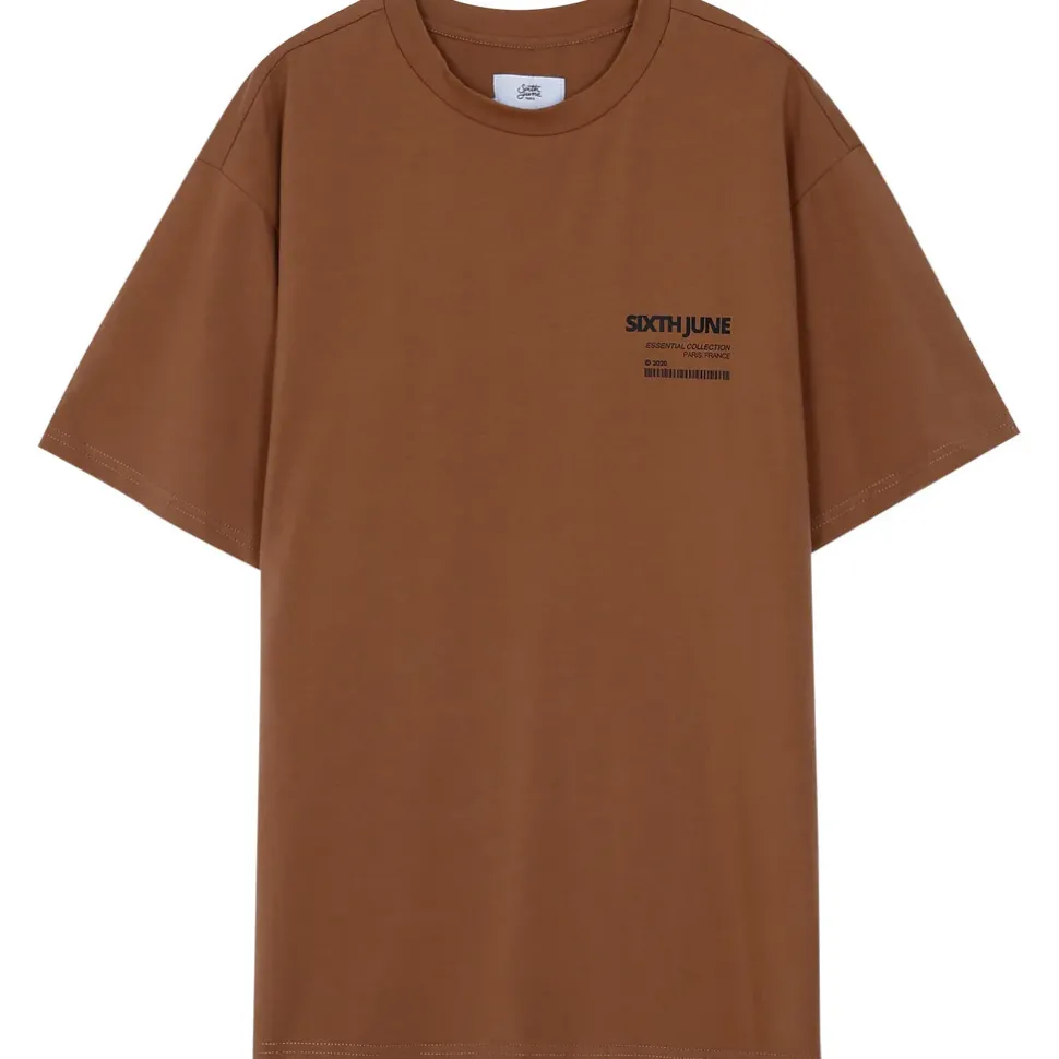 T-Shirt Barcode Marron