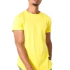 T-Shirt Bas Arrondi Jaune