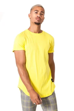 T-Shirt Bas Arrondi Jaune