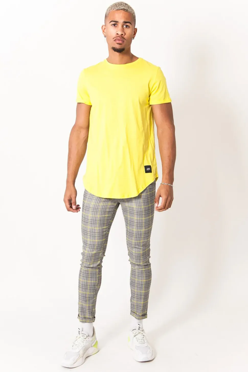 T-Shirt Bas Arrondi Jaune