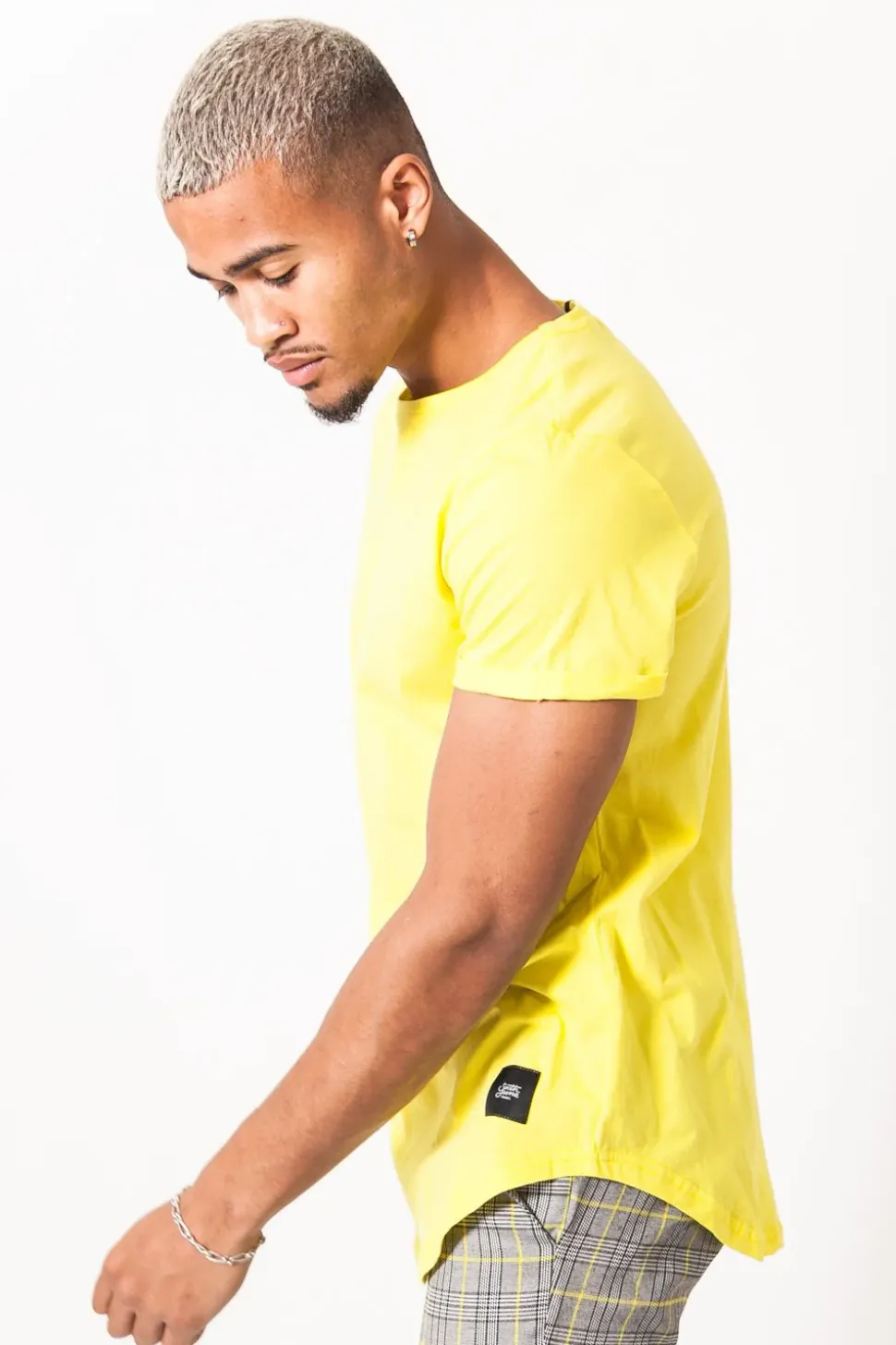 T-Shirt Bas Arrondi Jaune