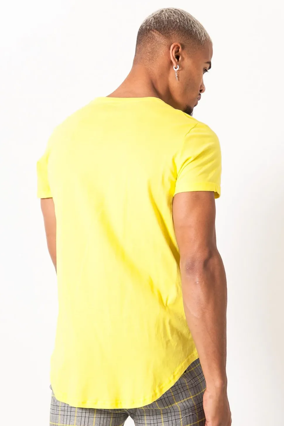 T-Shirt Bas Arrondi Jaune