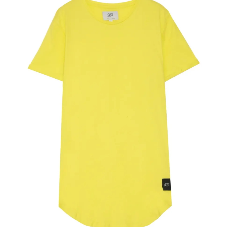 T-Shirt Bas Arrondi Jaune