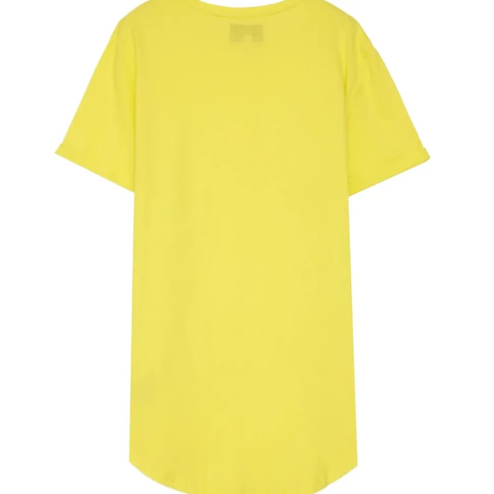 T-Shirt Bas Arrondi Jaune