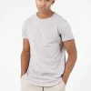 T-Shirt Bas Arrondi Long Beige
