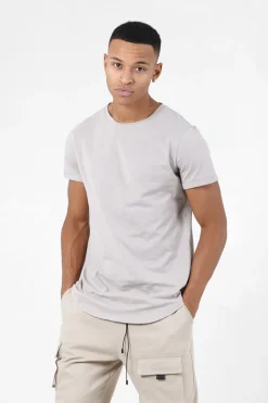 T-Shirt Bas Arrondi Long Beige