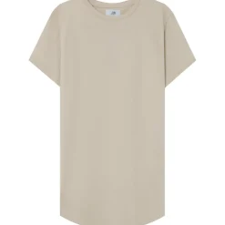 T-Shirt Bas Arrondi Long Beige