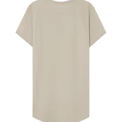 T-Shirt Bas Arrondi Long Beige