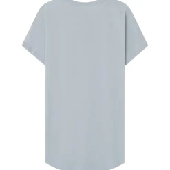 T-Shirt Bas Arrondi Long Bleu Clair
