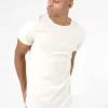 T-Shirt Bas Arrondi Long Jaune Clair
