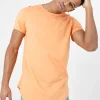 T-Shirt Bas Arrondi Long Orange Clair
