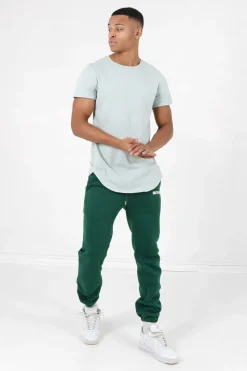 T-Shirt Bas Arrondi Long Vert Clair