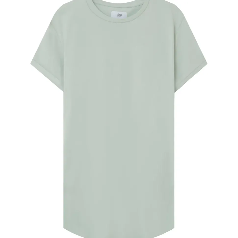 T-Shirt Bas Arrondi Long Vert Clair