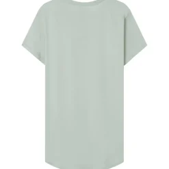 T-Shirt Bas Arrondi Long Vert Clair