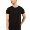 T-Shirt Bas Arrondi Noir