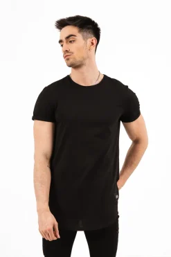 T-Shirt Bas Arrondi Noir