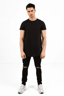T-Shirt Bas Arrondi Noir