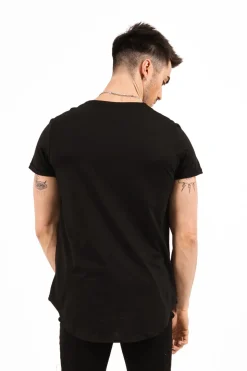 T-Shirt Bas Arrondi Noir