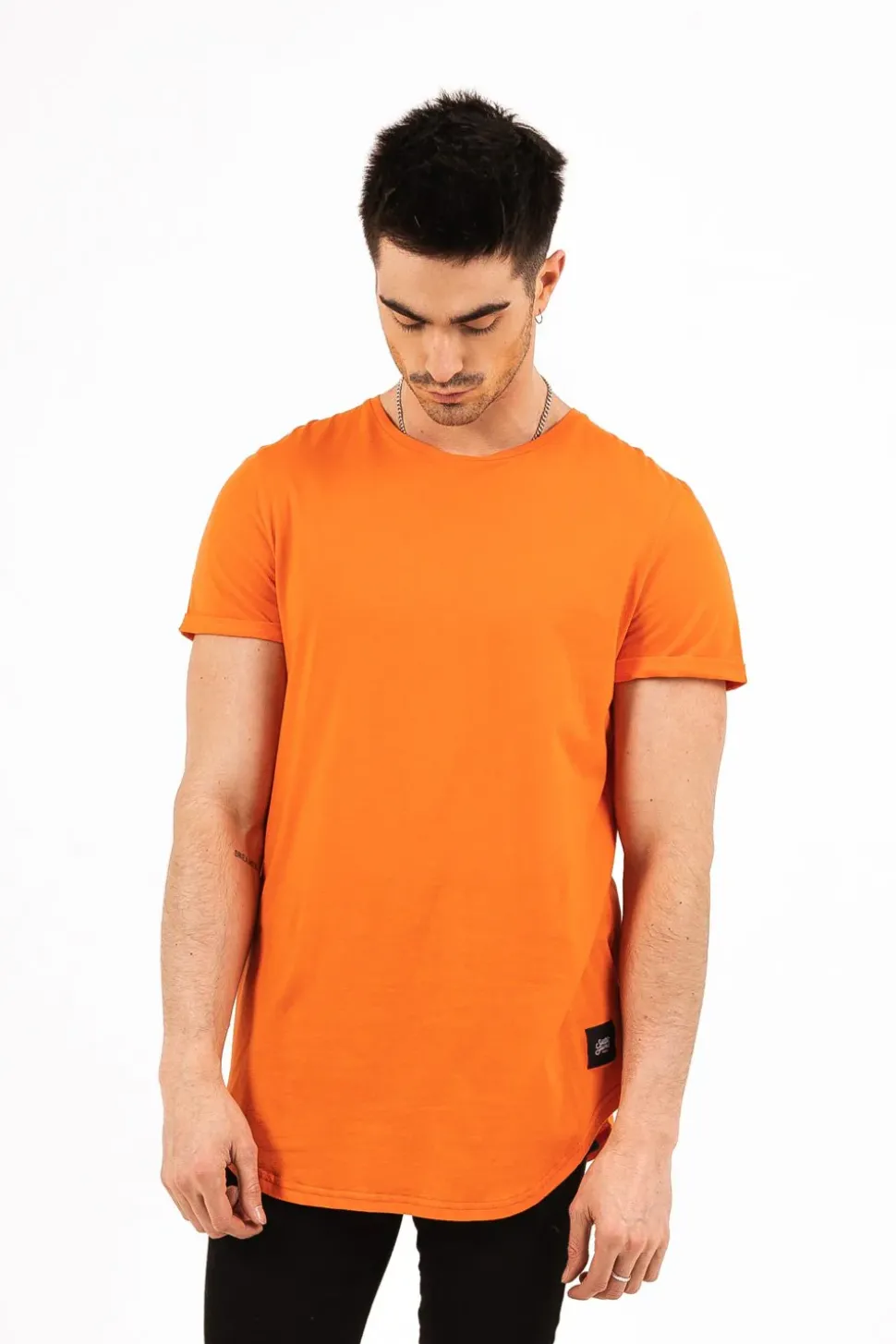 T-Shirt Bas Arrondi Orange
