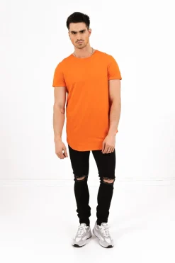 T-Shirt Bas Arrondi Orange