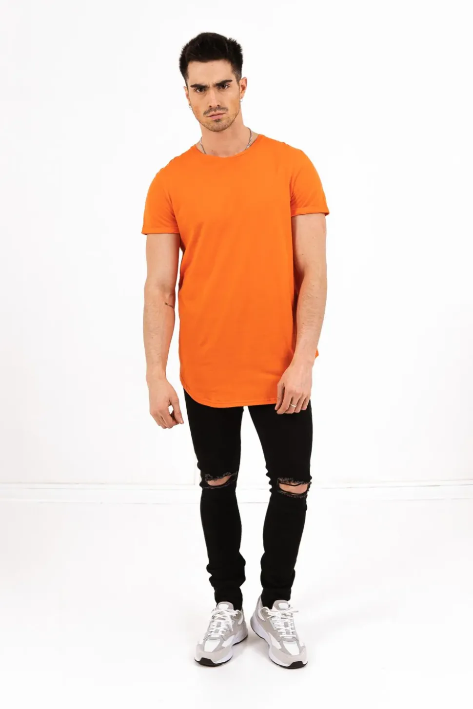 T-Shirt Bas Arrondi Orange