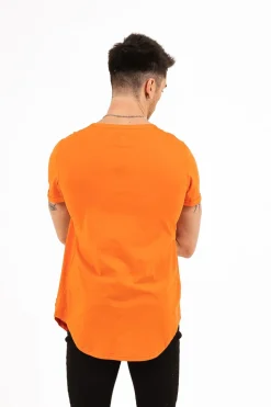 T-Shirt Bas Arrondi Orange