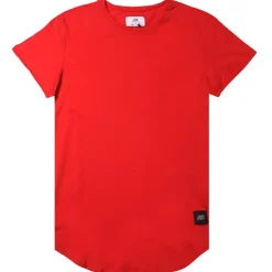 T-Shirt Bas Arrondi Rouge