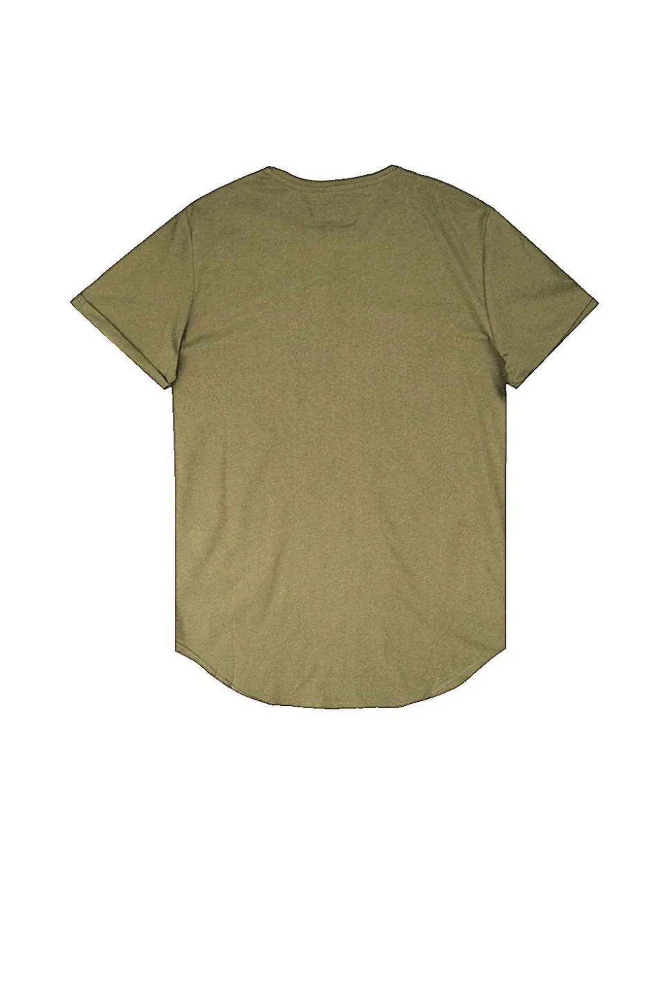 T-Shirt Bas Arrondi Vert Kaki
