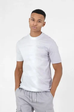 T-Shirt Bicolore Delave Logo Gris